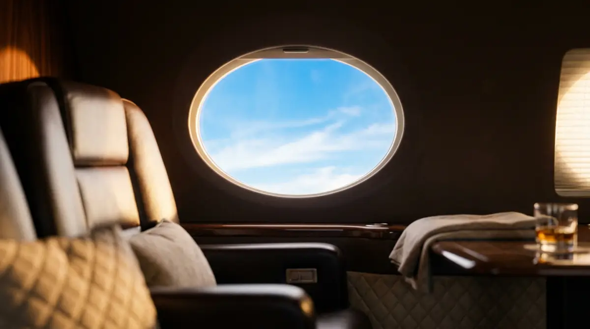 Window seat at dusk